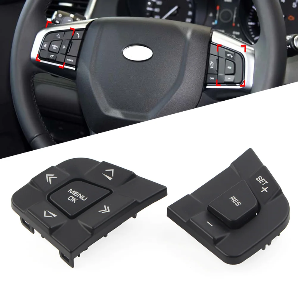 Left/Right Car Steering Wheel Switch Button Cover Trim For Land Rover Discovery Sport 2015 2016 2017 2018 2019