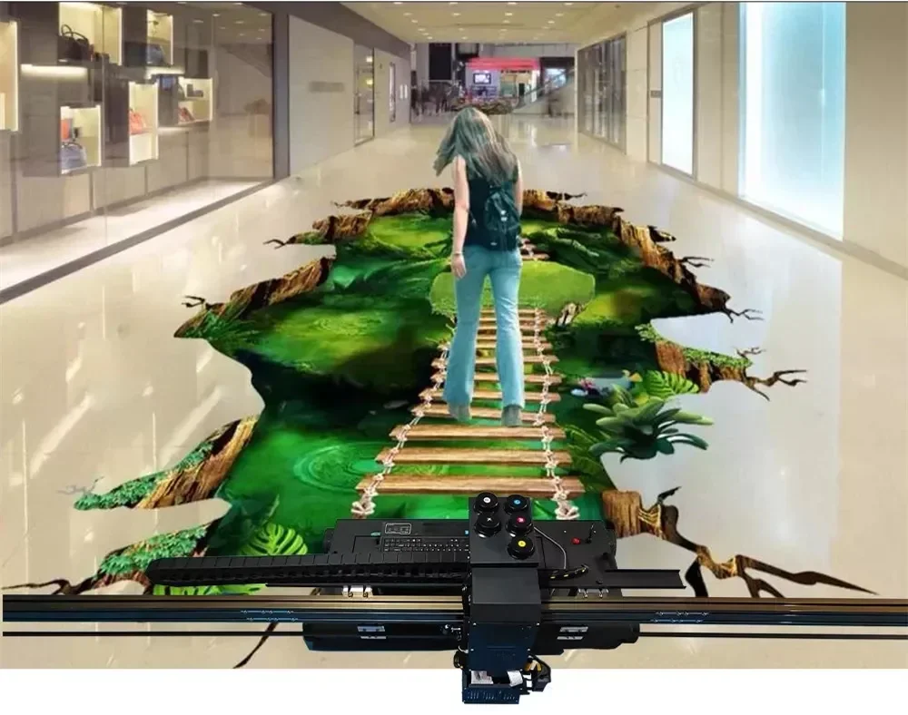 Inkjet 3d UV Wall Floor Printer Machine  3d принтер  outils de peinture  wall floor printer machine