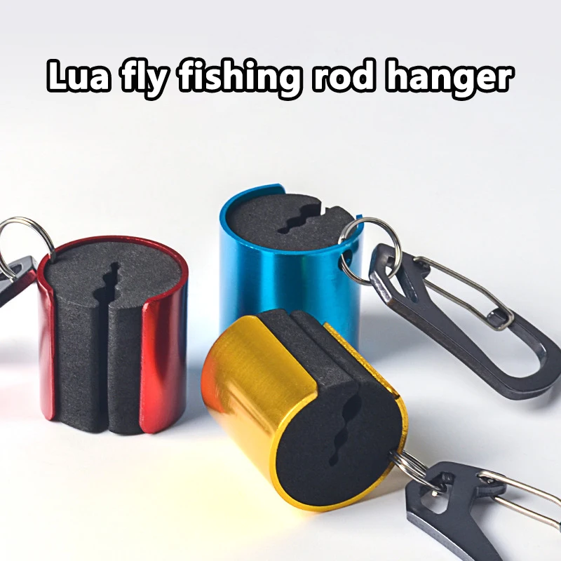 1pc Fishing Rod Holder Clip Wearable Belt Clamp Sturdy And Durable Fishing Accessory Supporting Metal Shell