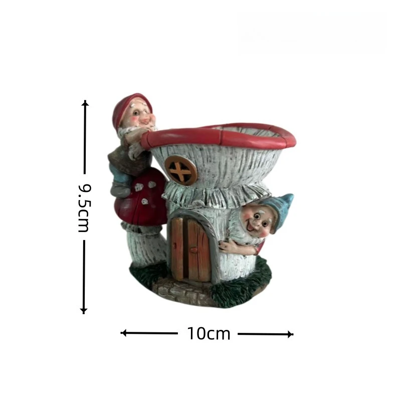 Resin Bird Nest Shaped Succulent Planter Creative Craft Ornament Outdoor Garden Balcony Landscape