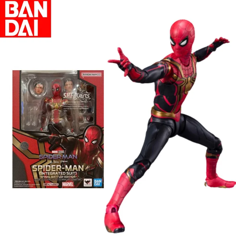 In Stock Bandai S.H.Figuarts Shf Marvel Spider Man Integrated Suit Final Battle Edition Anime Action Figure Toys Collection