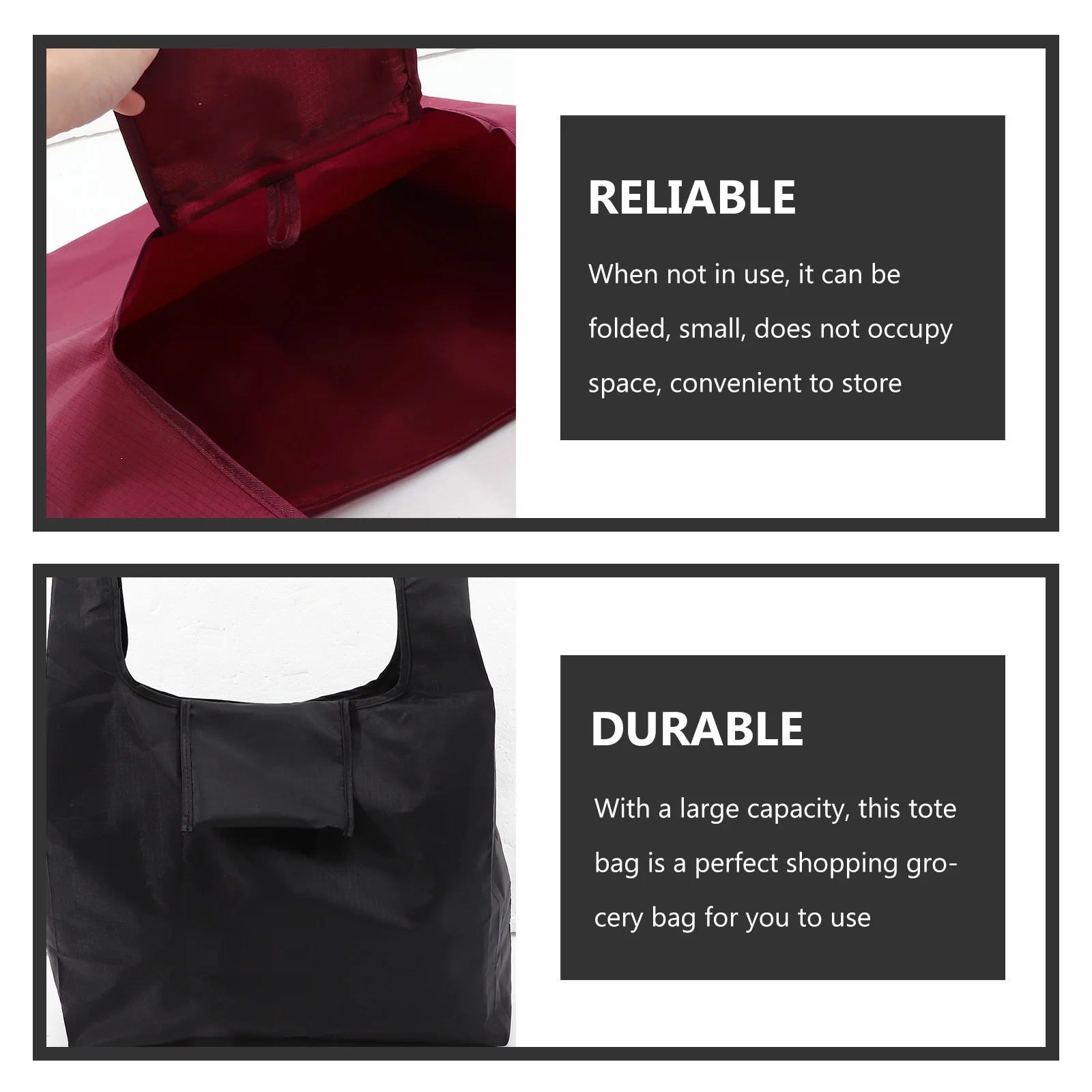 

4 Pcs Waterproof Hand-held Shopping Bag Storage Bags Folding Grocery Foldable Tote Oxford Cloth Reusable Portable Travel