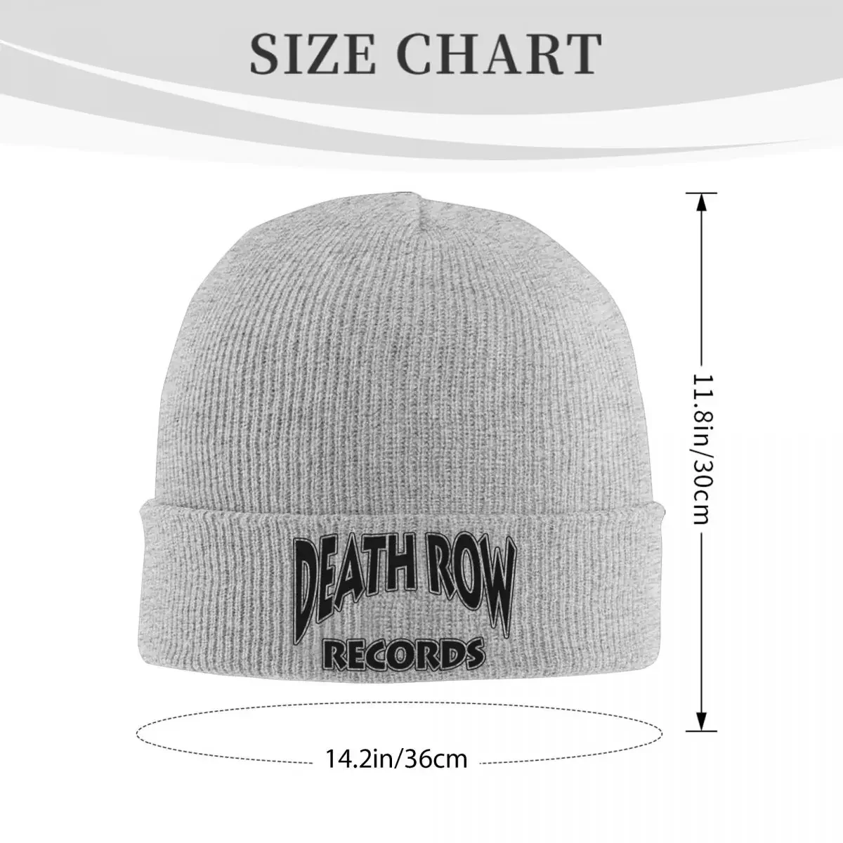 Death Row Records Hiphop Knitted Hat for Women Men Beanies Autumn Winter Hat Acrylic Warm Cap