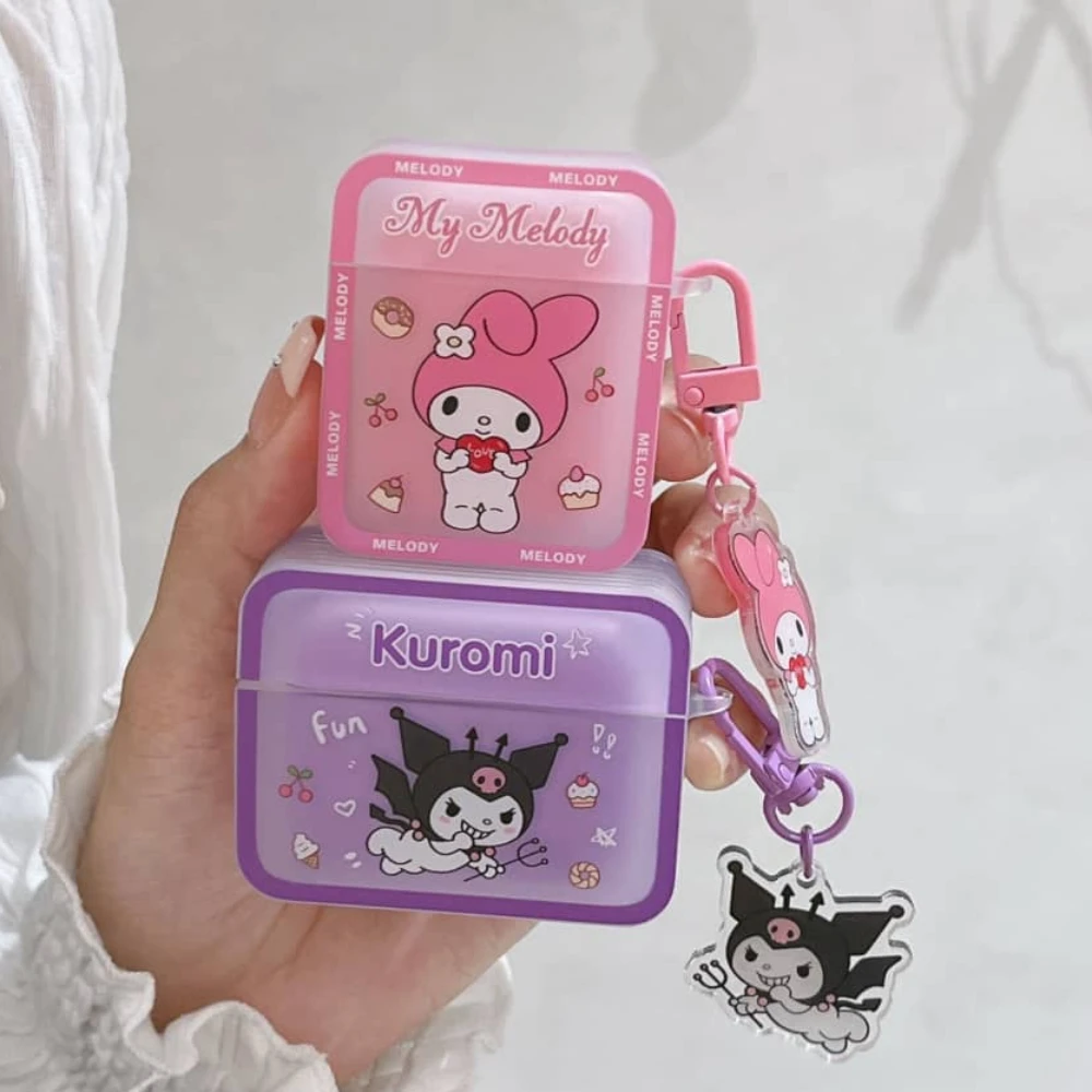 Earphone Case for AirPods Pro 2rd 3D Cute Cartoon Anime Role Kuromi Melody Headphone Case for AirPods 1 2 3 Soft Protect Cover