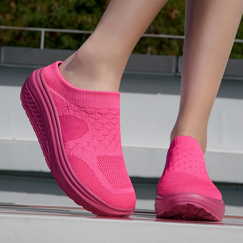

Женские прогулочные лоферы, новые модные дышащие повседневные тапочки, спортивная обувь для фитнеса, легкие туфли на плоской подошве, уличная нескользящая женская обувь