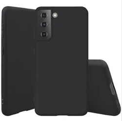 Black Matte Phone Case For Samsung galaxy S21 Pro S 21 S7 edge S8 S9 S10 S20 Plus Note 8 9 10 20 Ultra Silicone TPU Back Cover