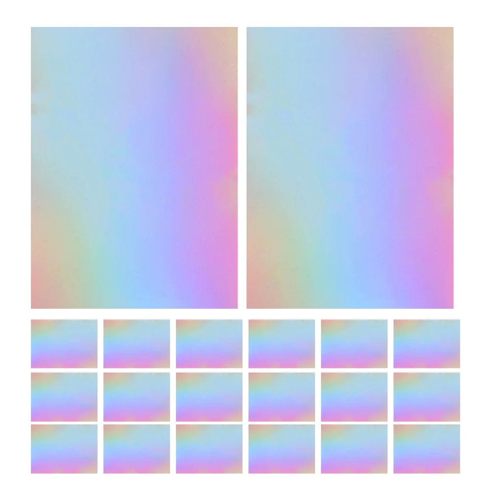 

60Pcs Iridescent Mirror Cardstock Paper Shiny Metallic Foil Sheets for Crafting DIY Invitations Kids Activities Colorful Card