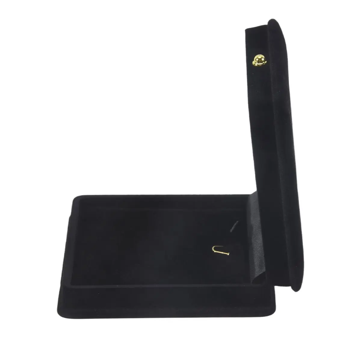 ABQX 1 x Velvet Necklace Chain Jewelry Display Storage Box Gift Case Holder Organizer---Black