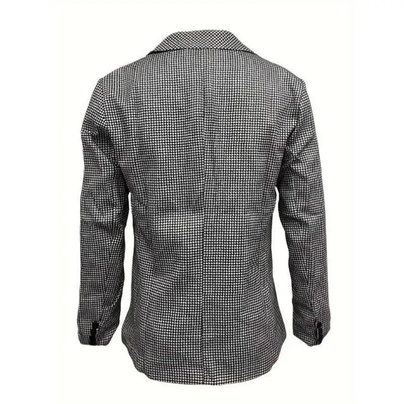 

Casual Bla Hunting Dog Pattern Men's Suiting W7F Sve ALU25 Double Split Wide Fit Thiened Spring Youth Faion Single...