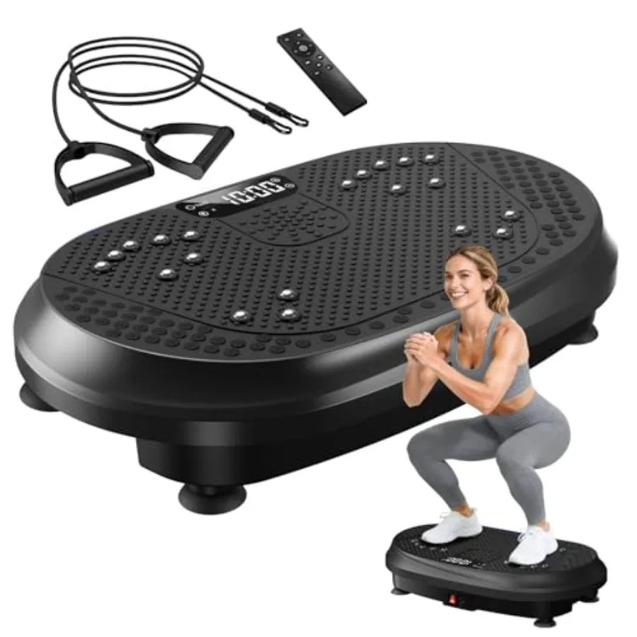 

Home exercise vibration plate machine for lymphatic drainage and full-body workout ABS plastic body with black color Bluetooth
