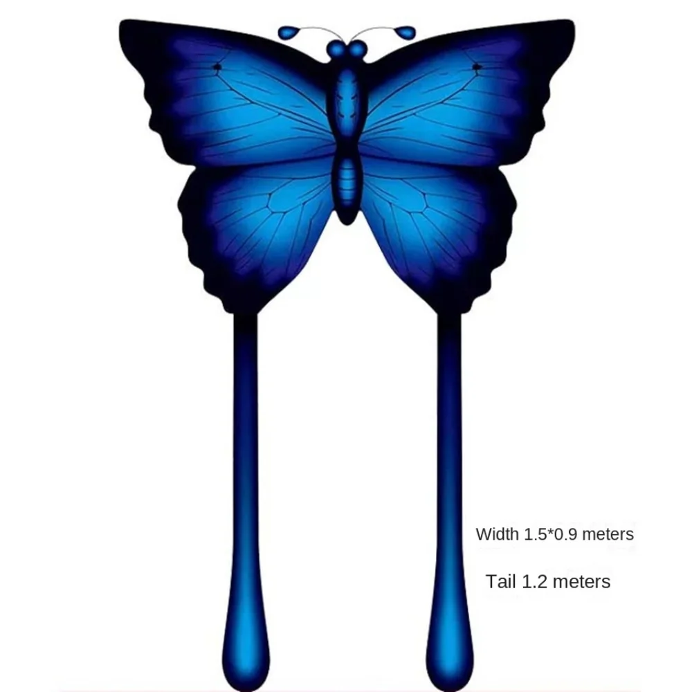Cerf-volant papillon simulé facile à voler, fil de 100 mètres, cerf-volant pour enfants, longue queue, rebond d'air, cerf-volant papillon 3D