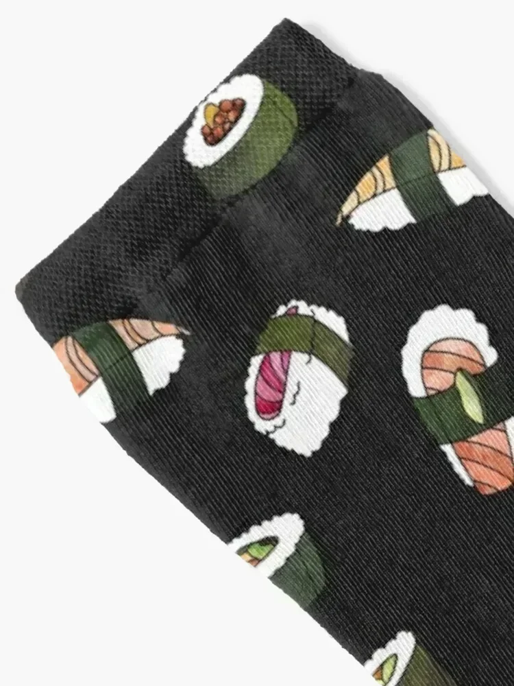 جوارب SUSHI (باللون الأسود) غير قابلة للانزلاق على الموضة اليابانية للأطفال والنساء للرجال #2