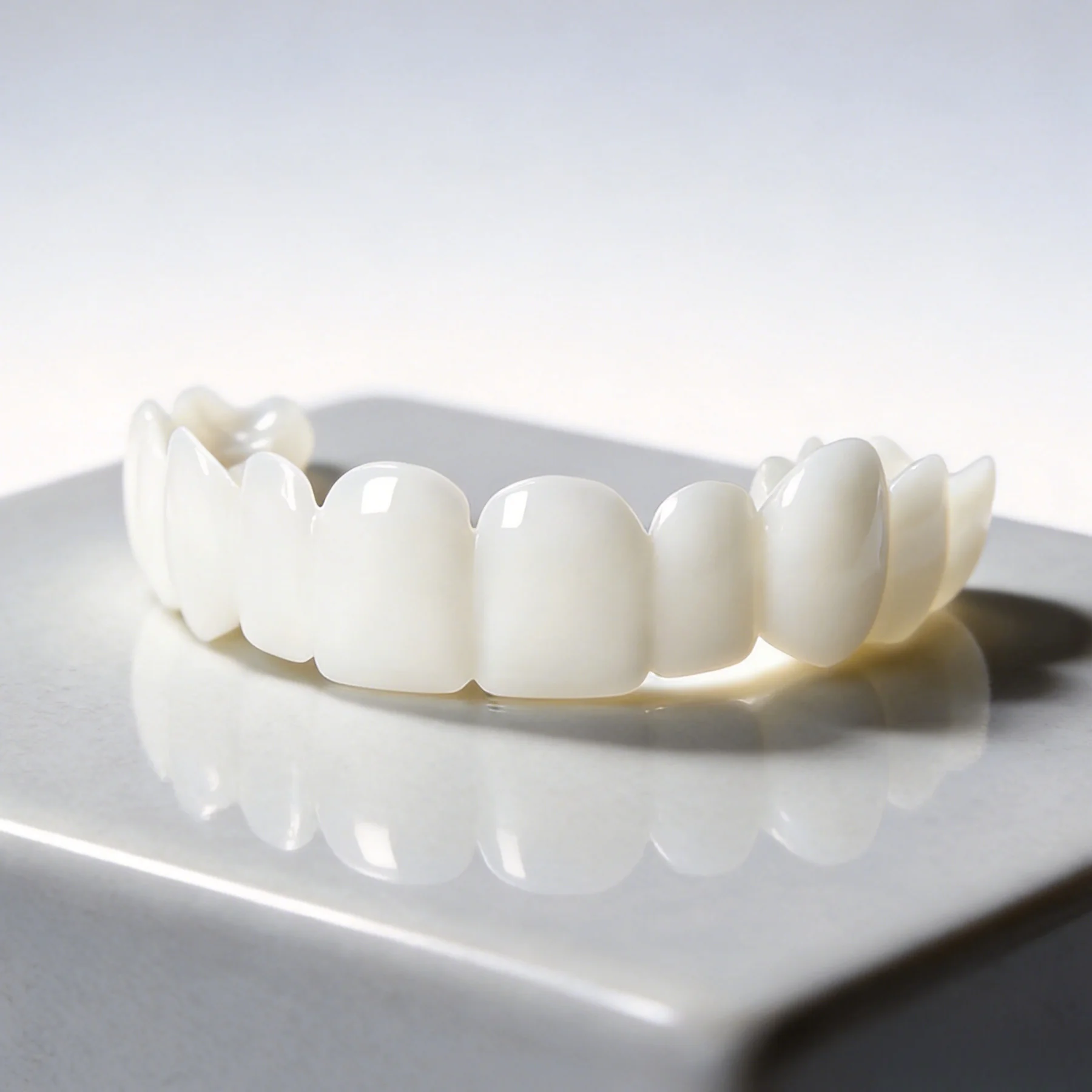 Upper Lower Fake Teeth Veneers Temporary Cosmetic Teeth Decorations with Storage Box Thermoplastic Adhesive Granules for Party Cosplay