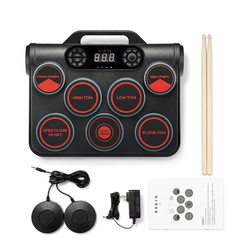 High quality made in china Electronic Drum Set Practice Drum  Built in lithium power