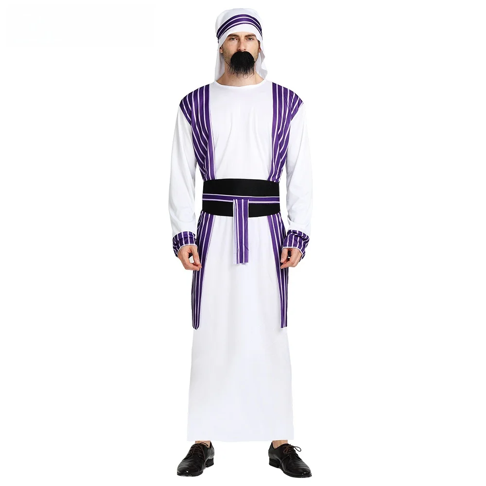 زي الفارس العربي الأرجواني للرجال، ملابس أداء مسرحي في الشرق الأوسط ودبي، زي حفلات الهالوين، ملابس وطنية للسيدات