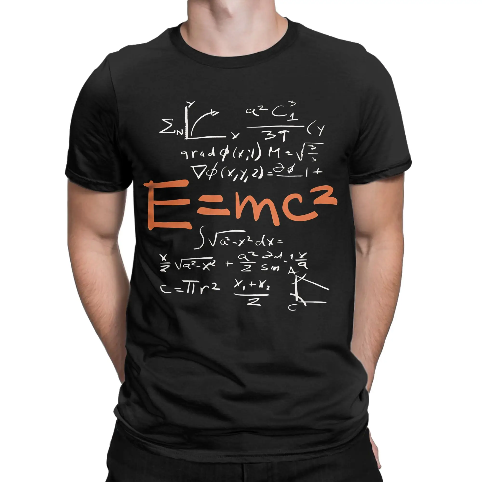 Camiseta E = MC2 Energy Physics para homens e mulheres, camiseta casual de algodão puro, gola redonda, manga curta, roupas plus size