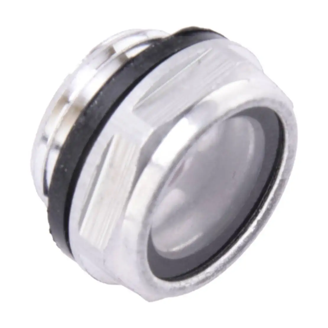

LETAOSK 5pcs Aluminum Oil Level Gauge Sight Glass G1/2" Male Threaded Clear Glass fit for Air Compressor