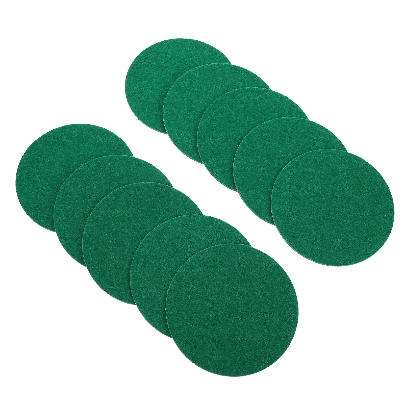 

10Pcs Round Air Hockey Pusher Pads Polyester Fiber Replacement Patches for Most Standard Hitting Bats Enhanced Grip Air Hockey