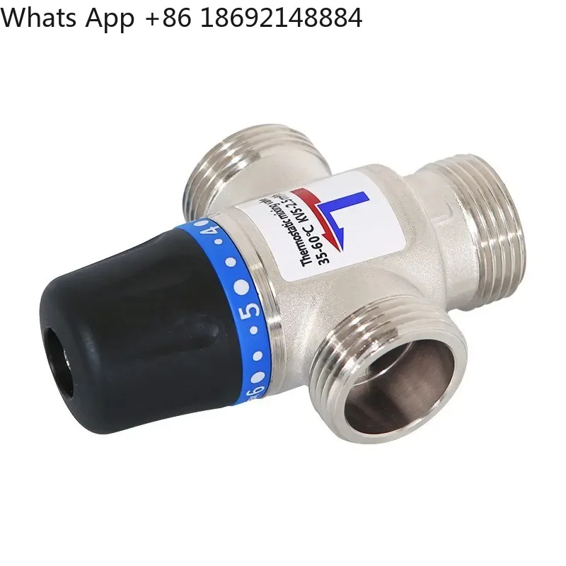 Brass Nickel-Plated Thermostatic Valve for Hot and Cold Water Mixing Floor Heating Mixing Valve Made of CW617N Material