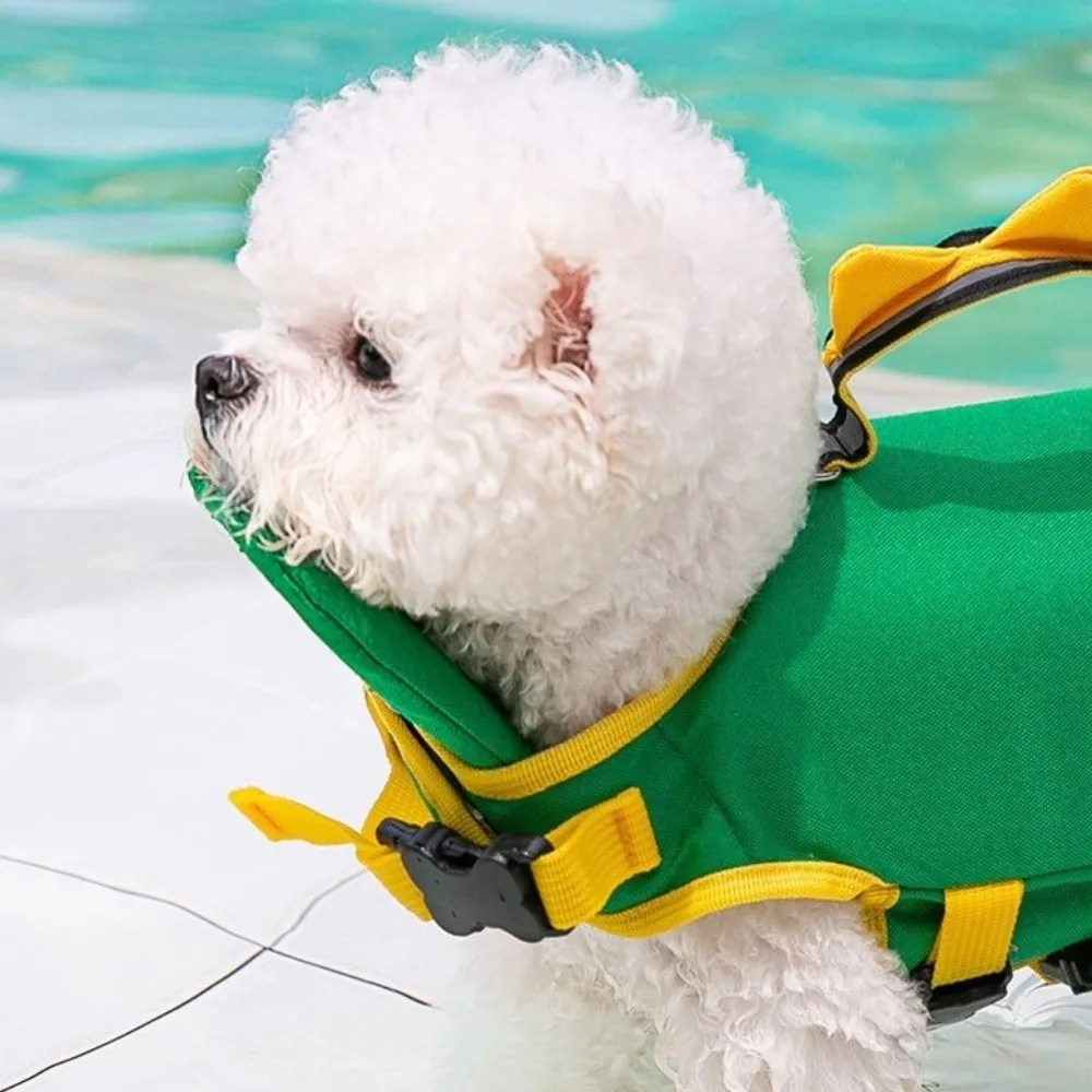 Adjustable Dog Life Jacket Bee/Dinosaur Shape Waterproof Dog Swimsuit Safety Handle High Buoyancy Dog Surfing Clothes view 2