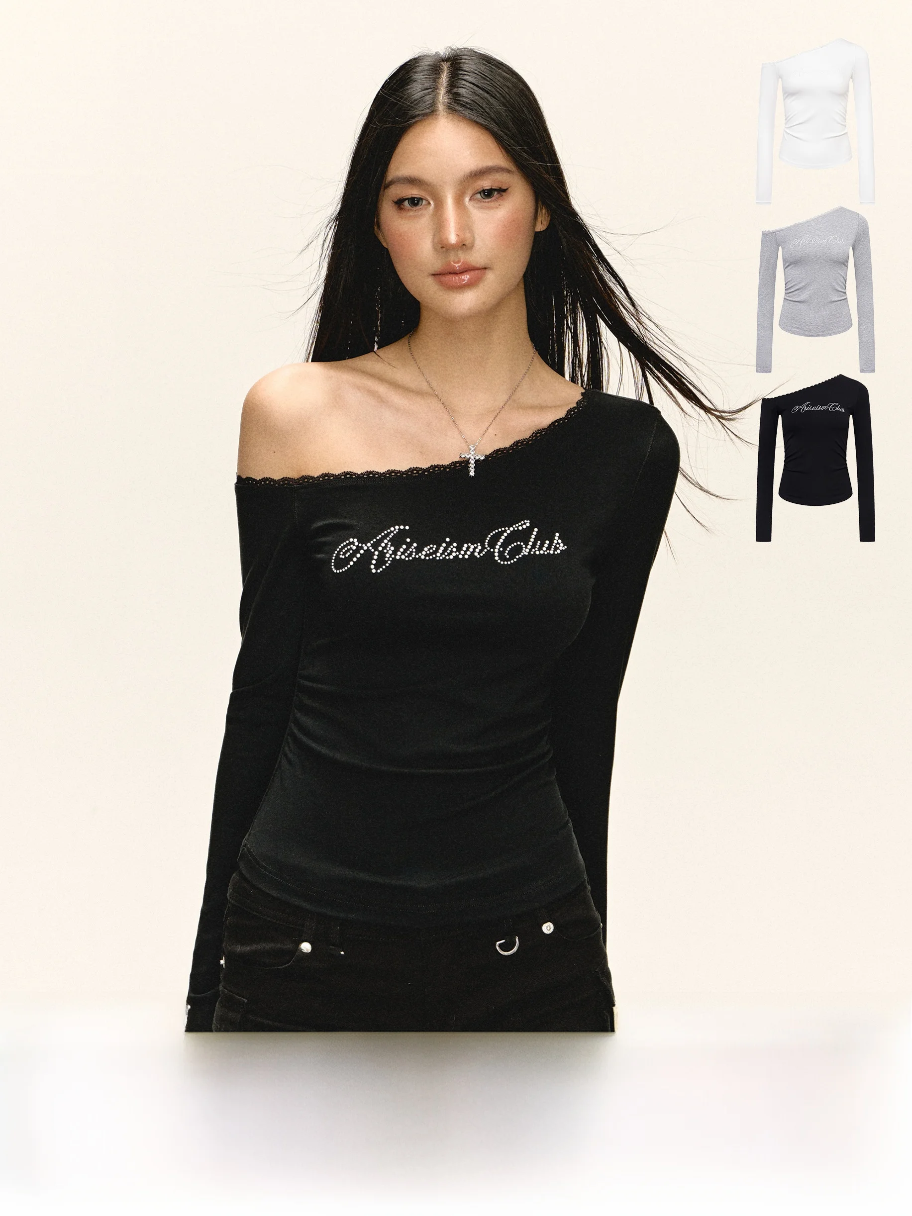 

Женская футболка Ariseism в американском ретро-стиле с длинным рукавом, облегающая, с низкой талией, повседневная, базовый слой, стандартный крой