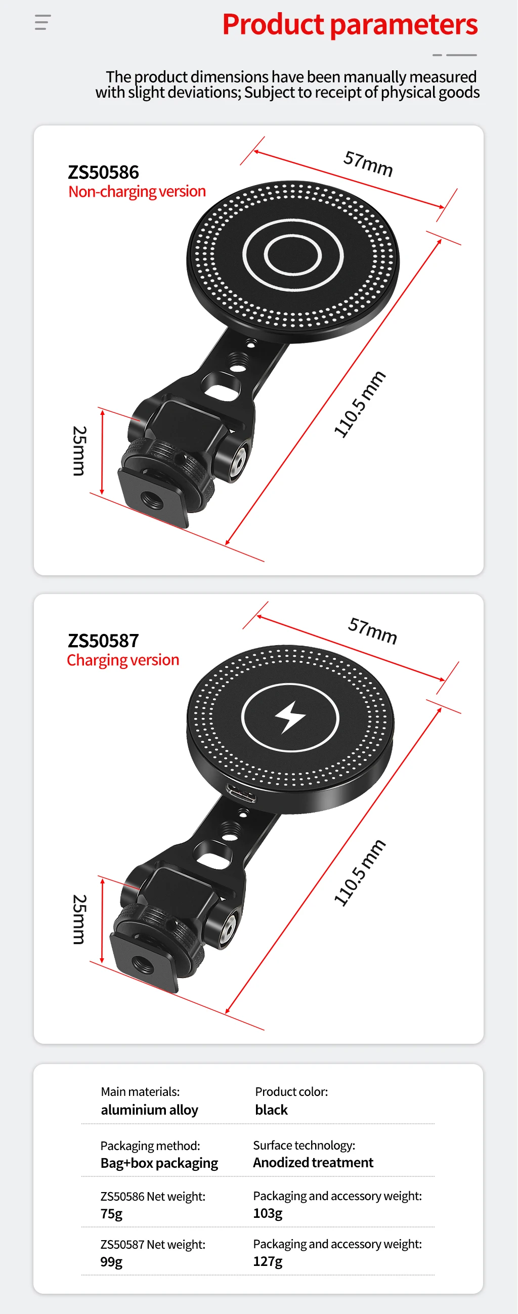 Neue Magnetische 10W Drahtlose Ladegerät Handy Halter Stehen Kugelkopf Tilt 1/4 Kalten Schuh Halterung für iPhone Magsafe magnet Halterung – Detail 8