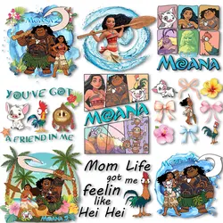 Moana Princess Hei Hei Maui ron on Transfers Heat transfer Stickers for Clothes Thermal Patches on Tshirts