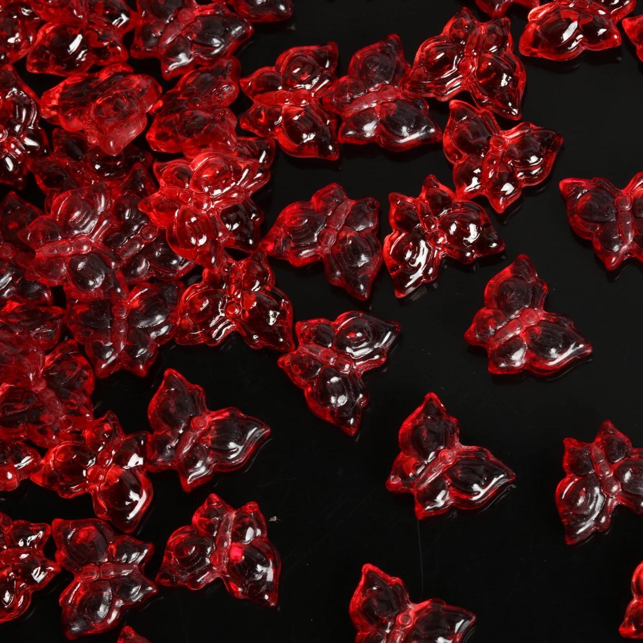 12x15mm Transparent Red Butterfly Crystal Glass Beads Loose Beads For Bracelet Necklace Earrings DIY Jewelry Making Supplies