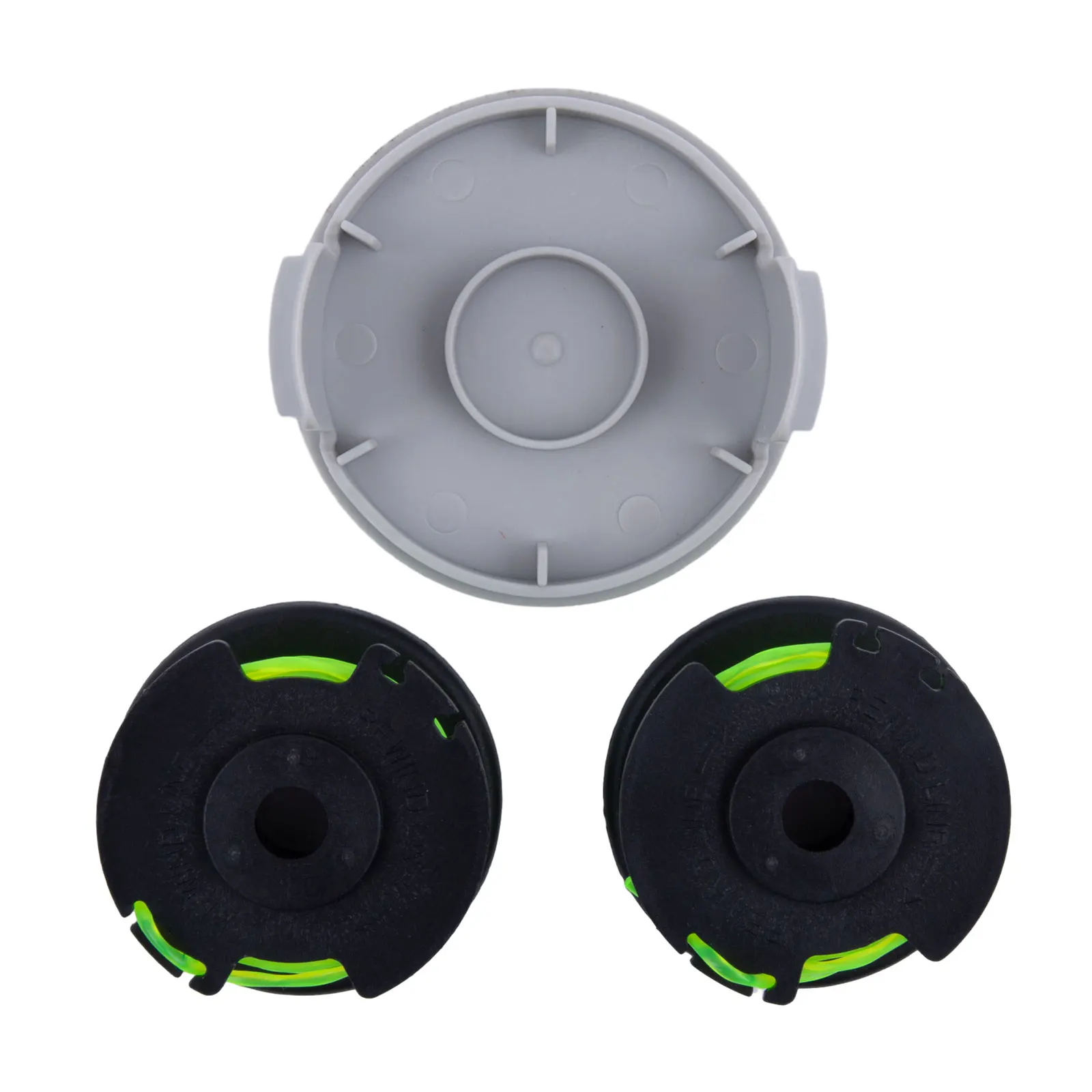 String Trimmer Parts Lawn Mower Trimmer Spool Cap Replacing Spools 3pcs Green Solid Thread Length Per Spool : 3