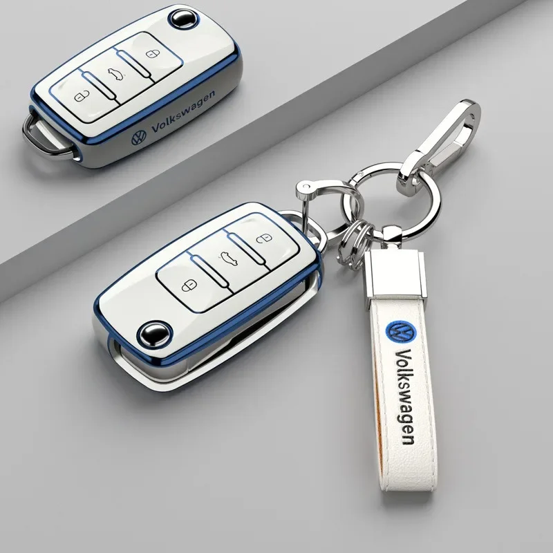 

2026 Hot For VW VOLKSWAGEN Sporty Style TPU Car Remote Key Cover Case Shell For Volkswagen VW Polo Golf Passat Tiguan Beetle Cad