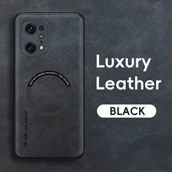 Magnetic Retro Leather Soft Case For OPPO Find X5 Pro X5Pro Wireless Charging Phone Case Cover