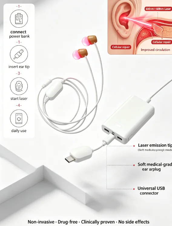 No More Annoying Ear Buzzing, Safe Home Use Tinnitus Relief Pen