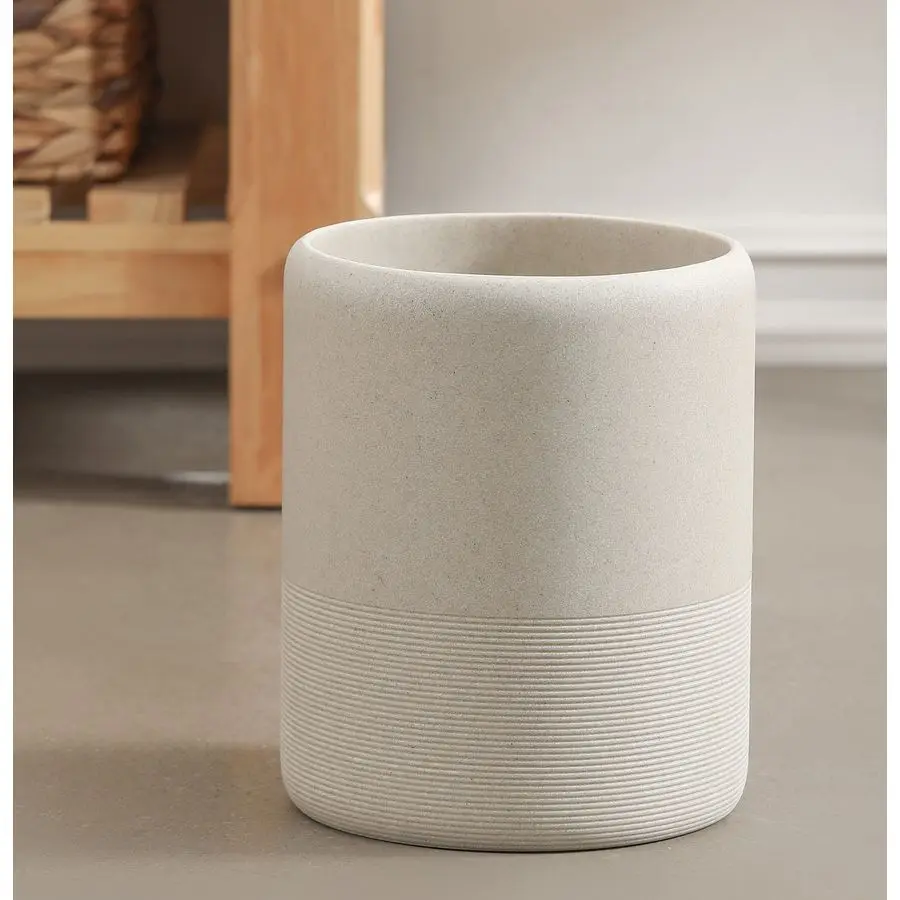 

Quality Polyresin Wastebasket, Garbage Receptacle Bin for Bathrooms, Powder Rooms, Kitchens, Home Offices