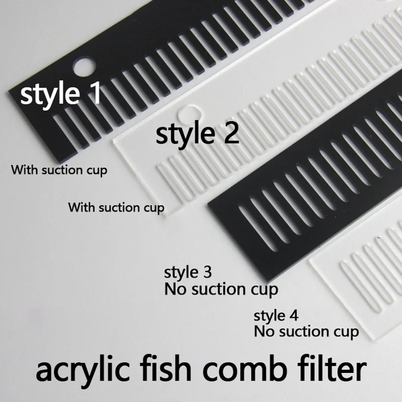 Acrylic Fish Comb Overflow Bar Overflow Bar Overflow Plate Transparent/black Bright 1PCS