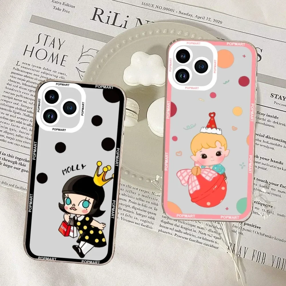 Cute Doll P-Popmarts Fahion Phone Case For Samsung S20 S21 S22 S23 ULTRA PLUS LITE Transparent Shell