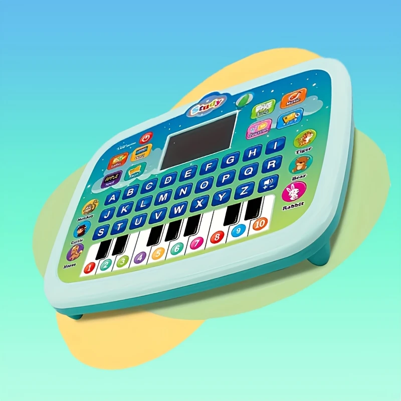 Storytelling Machine, Interactive Puzzle Tablet, Simulation Piano Keyboard Music Sound Computer, Kids Learning Education Toy