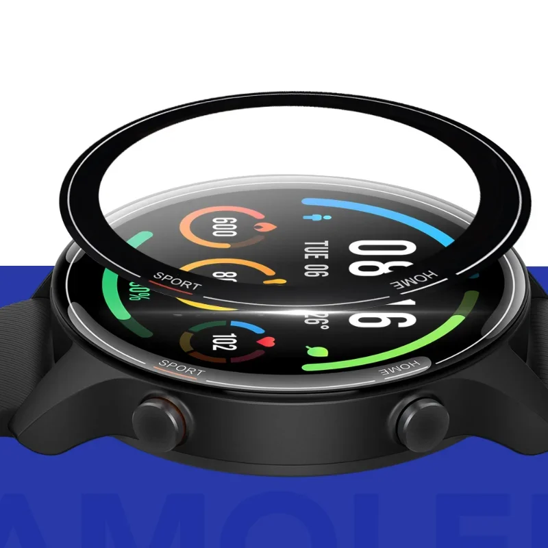 4-1PACK Curved Edge Full Soft Protective Film For Xiaomi Watch Mi Color Sports Edition Smart Watch Screen Protector (Not Glass)