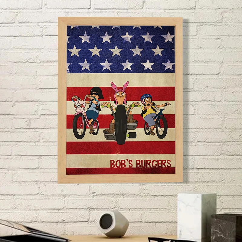 Cartoon Posters for Wall Art Anime B-Bobs B-Burgers Large Paintings Modern Living Room Decoration Decorative Painting Poster