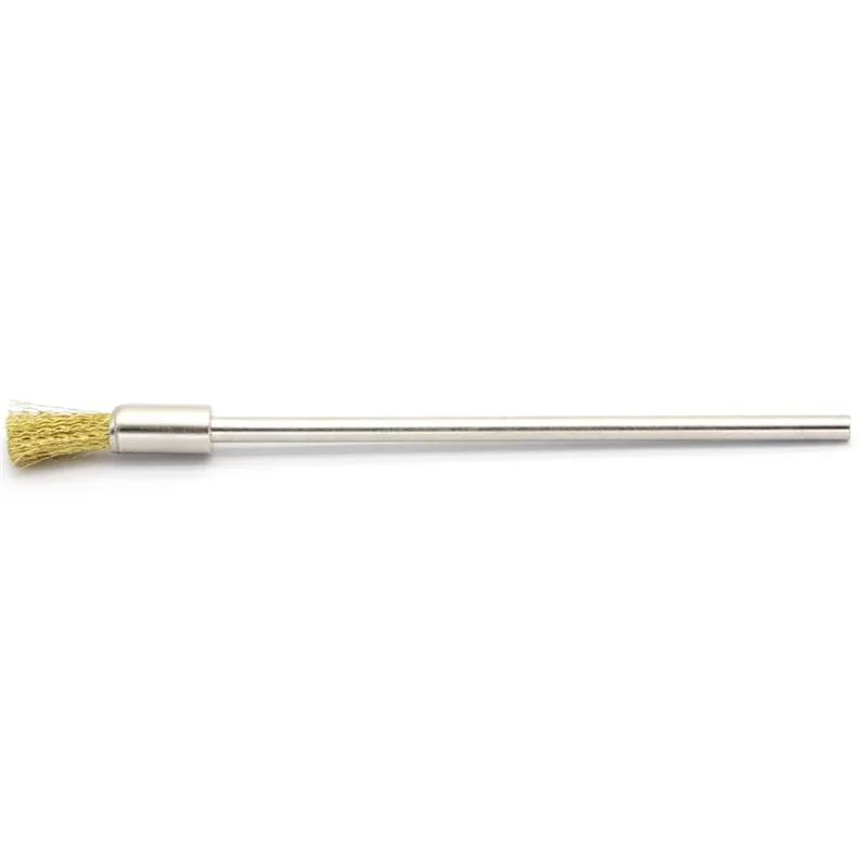 J1UL1N 20PCS Brass Wire Brushes With Extended Handle - Metal Rust Removal, Polishing, Cleaning - 6Mm Diameter Easy To Use