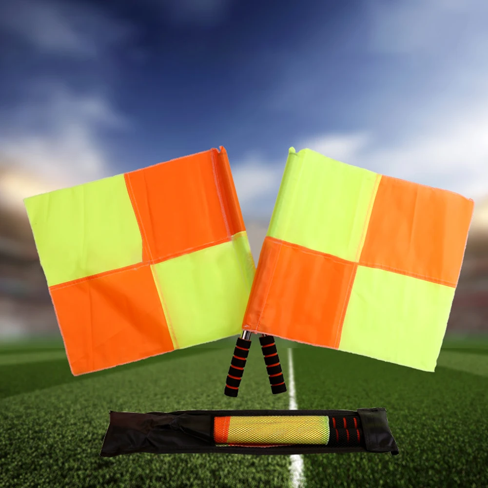 2 قطعة أعلام تدريب كرة القدم المضادة للانزلاق أعلام الحكم التدريب مقاوم للماء كرة القدم خطي أعلام معدات حكم كرة القدم #2