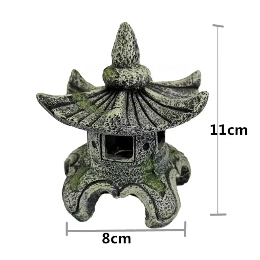 Fish Tank Aquarium Decor Ancient Buddha Lighthouse Statue for Fish Tank Aquarium Ornament Accessories Aquarium Castle