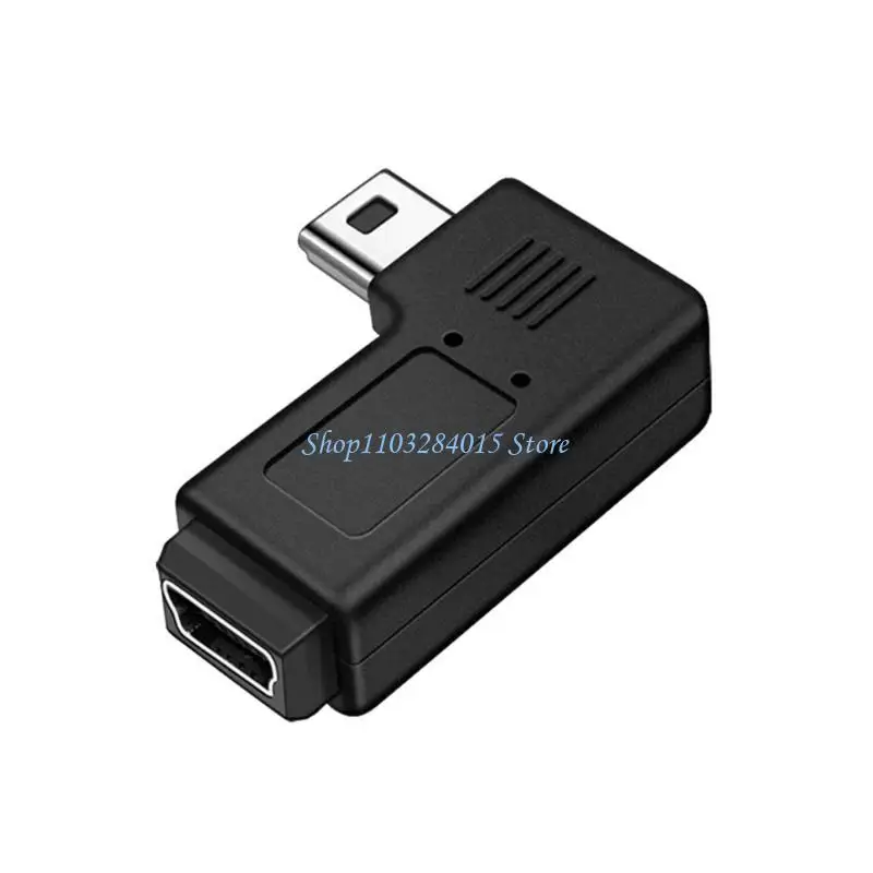 R6FF 90 graus esquerdo e reto angular Mini USB 5pin Male para feminino adaptador extensão feminina