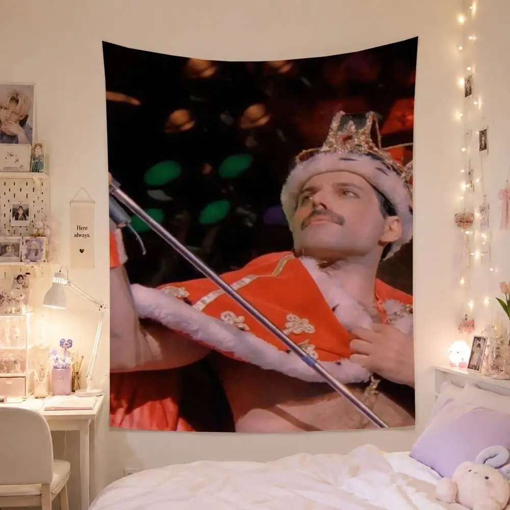 F-Freddie M-Mercury Singer Flag Digital Printing Banner for Garage Wall Out Door Decoration