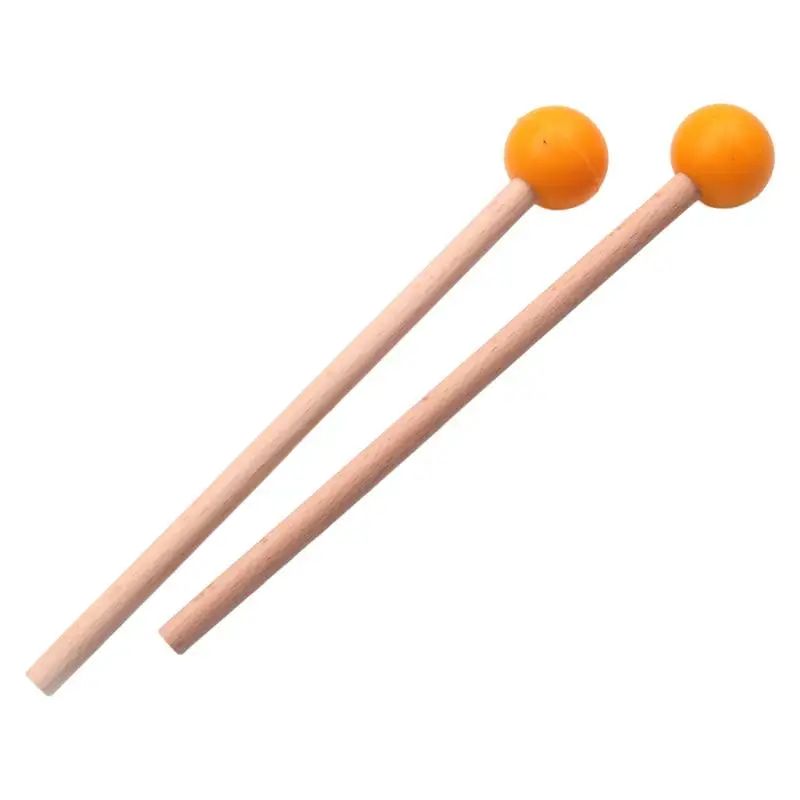 Marimba Mallets Rubber Head Xylophone Mallets Tongue Drum Mallets Percussion Sticks Hammer With Wooden Handle Music Accessory