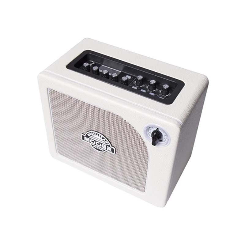 Mooer Hornet White 15W Digital Modeling Combo Amplifier Guitar Amp Amplifier 9 Amp Models Headphone Output Small Guitar Speaker