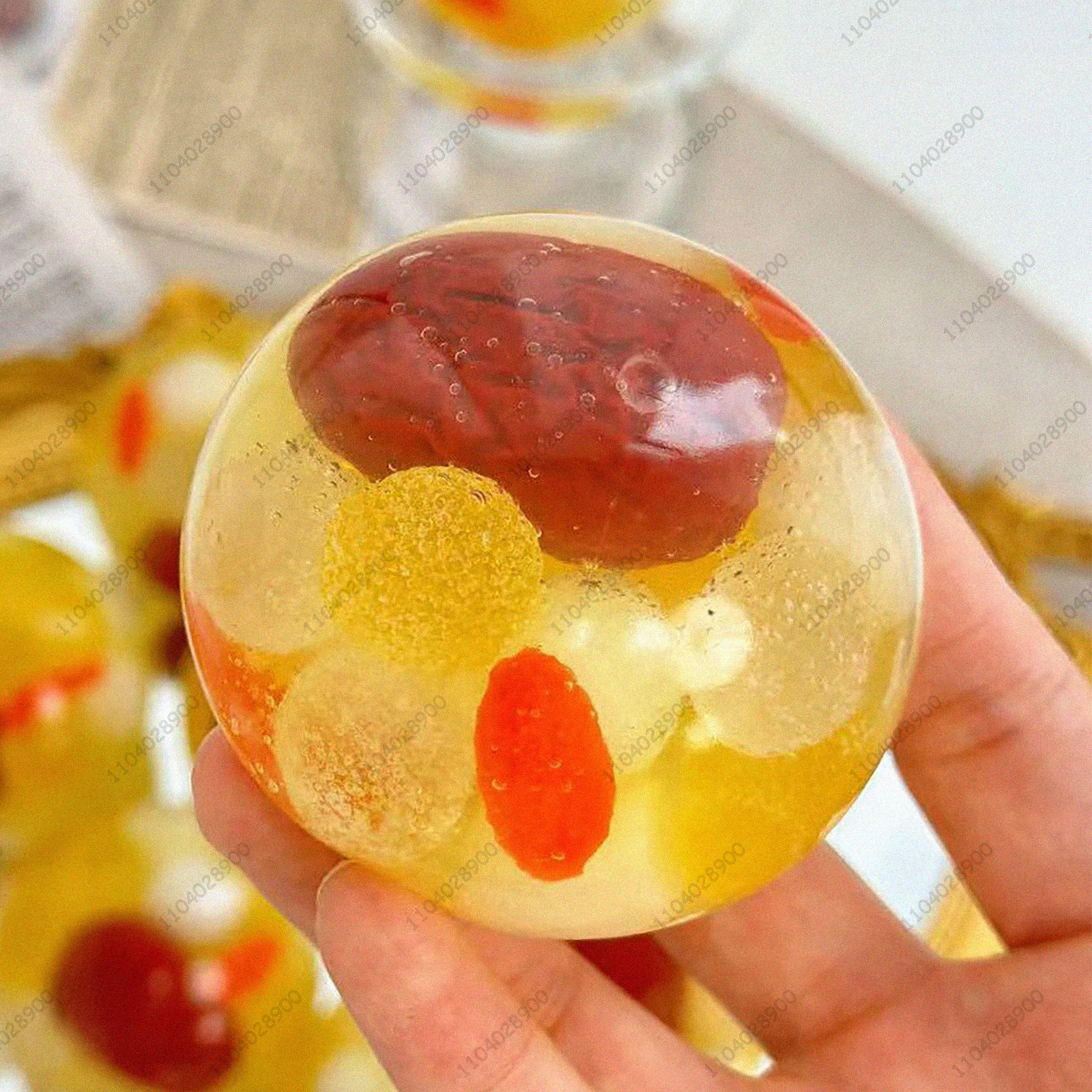 ลูกบอลบีบแก้เครียดรูปสตรอว์เบอร์รี่มิลค์เชค บัตเตอร์บอล ของเล่นบีบคลายเครียด ของขวัญ