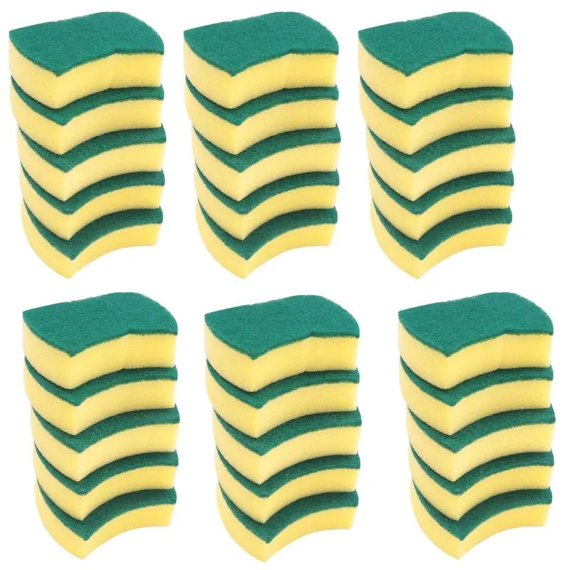 

180 шт. двусторонних губок-скребков для мытья посуды, удаления пятен и чистки