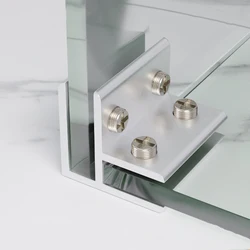 4PCS Aluminum Glass Clamps 90 Degrees Shelves Support Bracket Clips DIY Hardware for 5 to 20mm Thickness Board Glass Acrylic