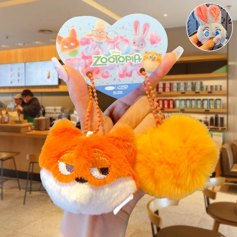 Genuine Disney Zootopia Pom Ball Plush Character Bag Charm Cute Hanging Ornament for Handbag Tote Backpack Car Mirror Decor - view 5