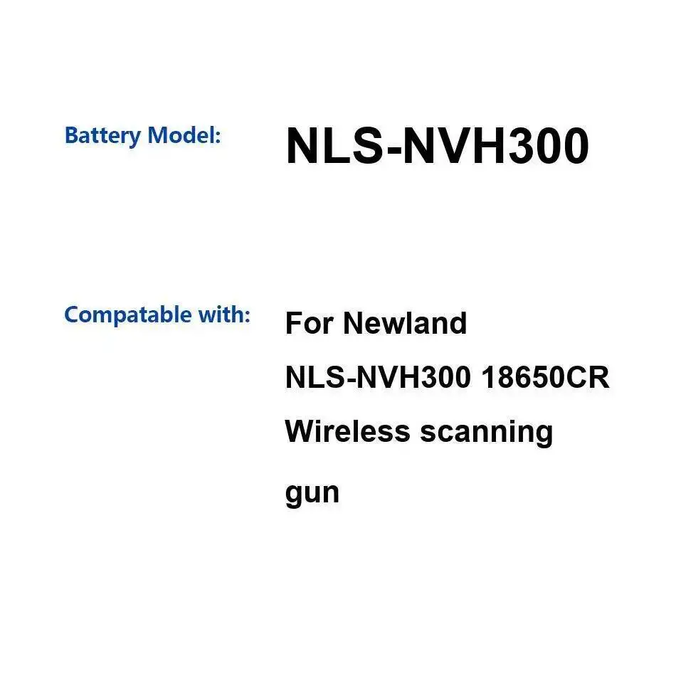 

Аккумулятор для беспроводного сканирующего пистолета для Newland Nls-NVH300 18650CR 2300 мАч, высокоэффективная надежная замена